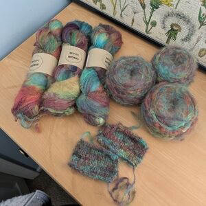 Rainbow DK Suri Silk Wool And Works Hand Dyed Yarn